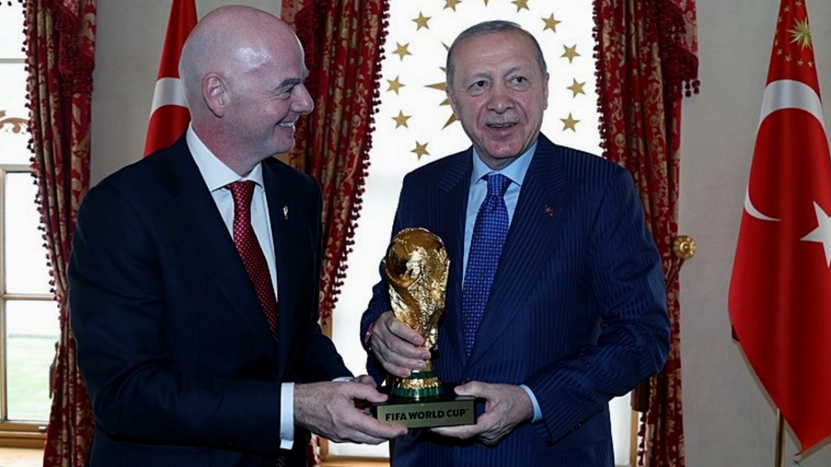 Başkan Recep Tayyip Erdoğan, FIFA Başkanı Infantino'yu kabul etti
