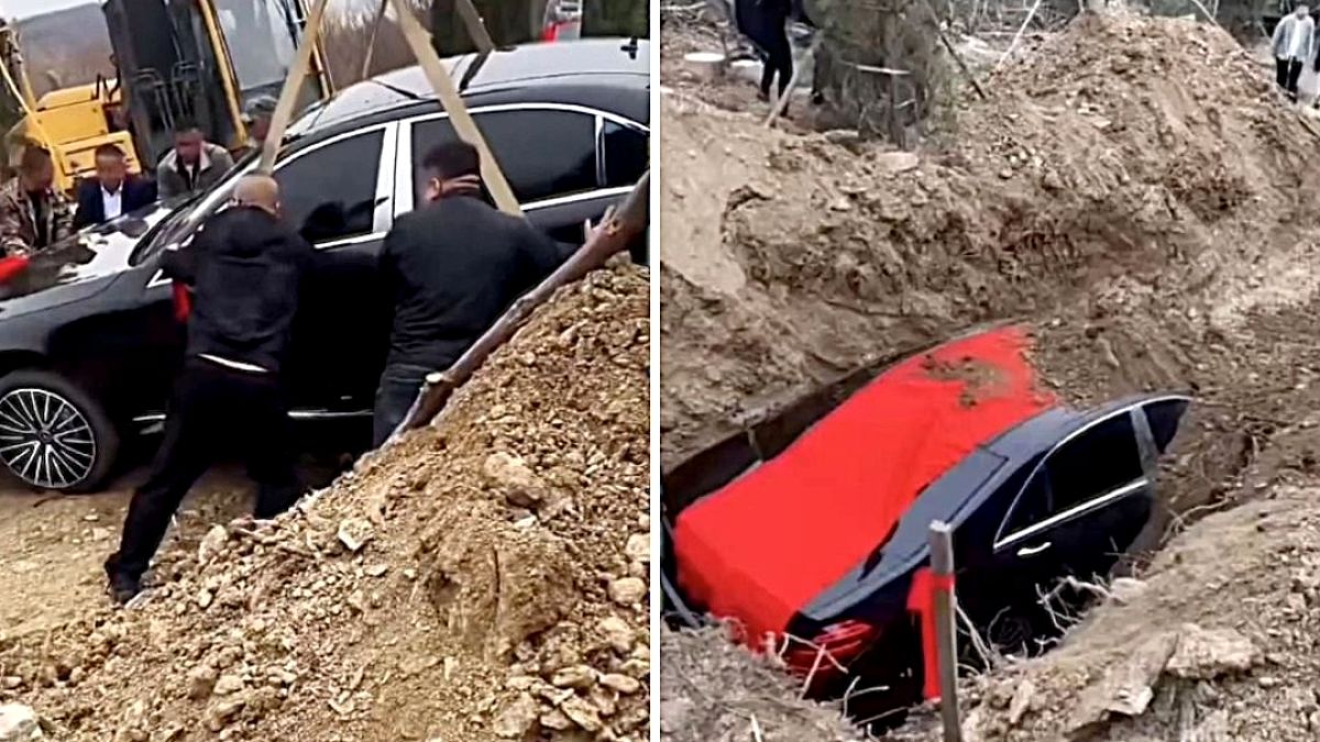 Milyonlarca lira değerindeki lüks otomobili toprağa gömdüler