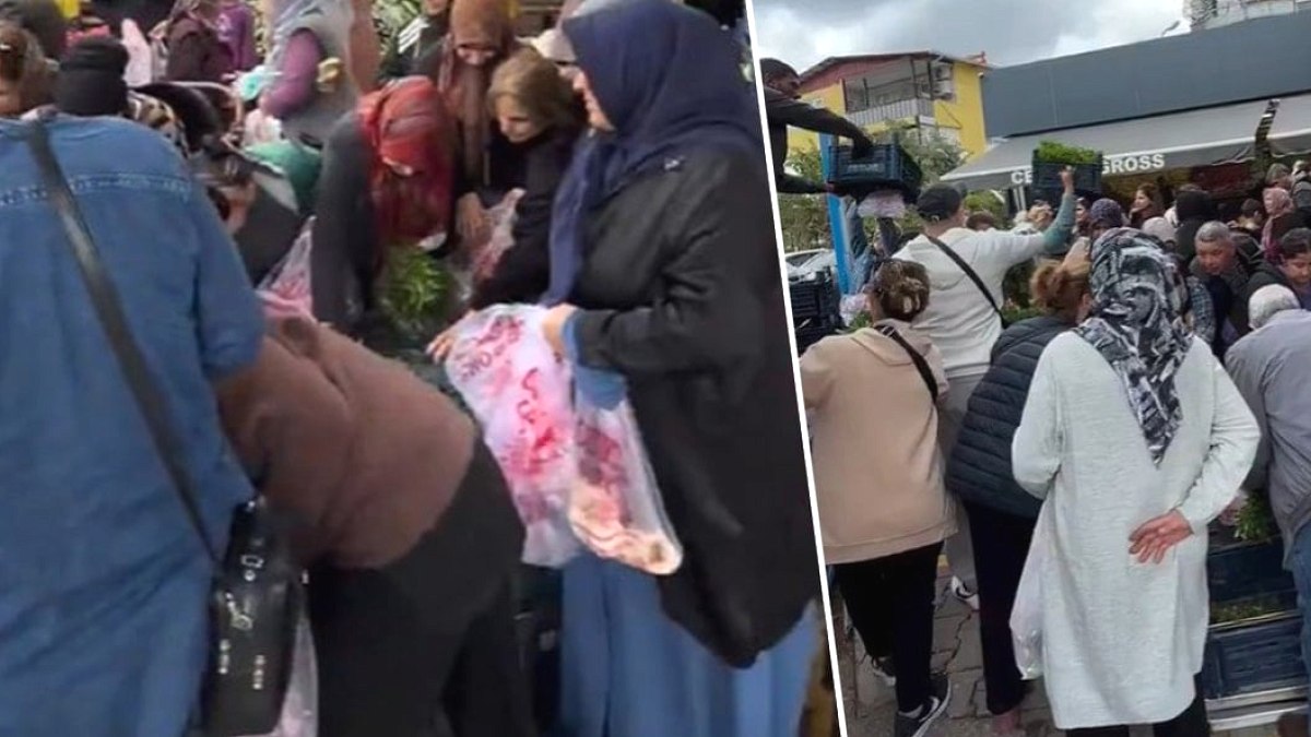 Fiyatı 1 liraya düşürülünce izdiham çıktı