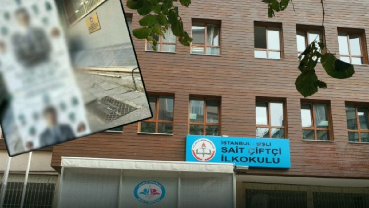 Şişli'de okul önünde skandal afiş
