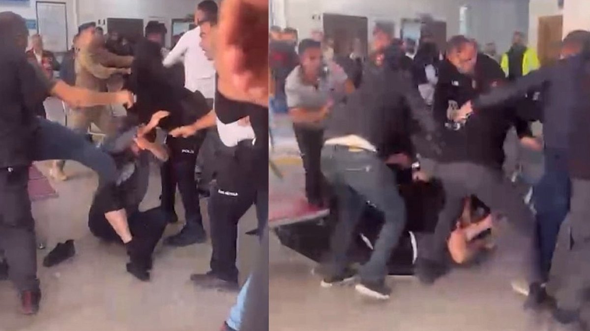 Tekme ve yumruklar havada uçuştu! Hastane savaş alanına döndü