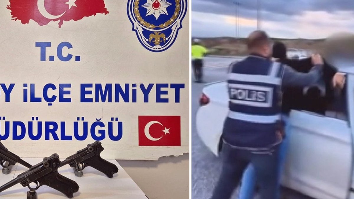 Asırlık Nazi silahları Yozgat’ta şüpheli otomobilden çıktı!