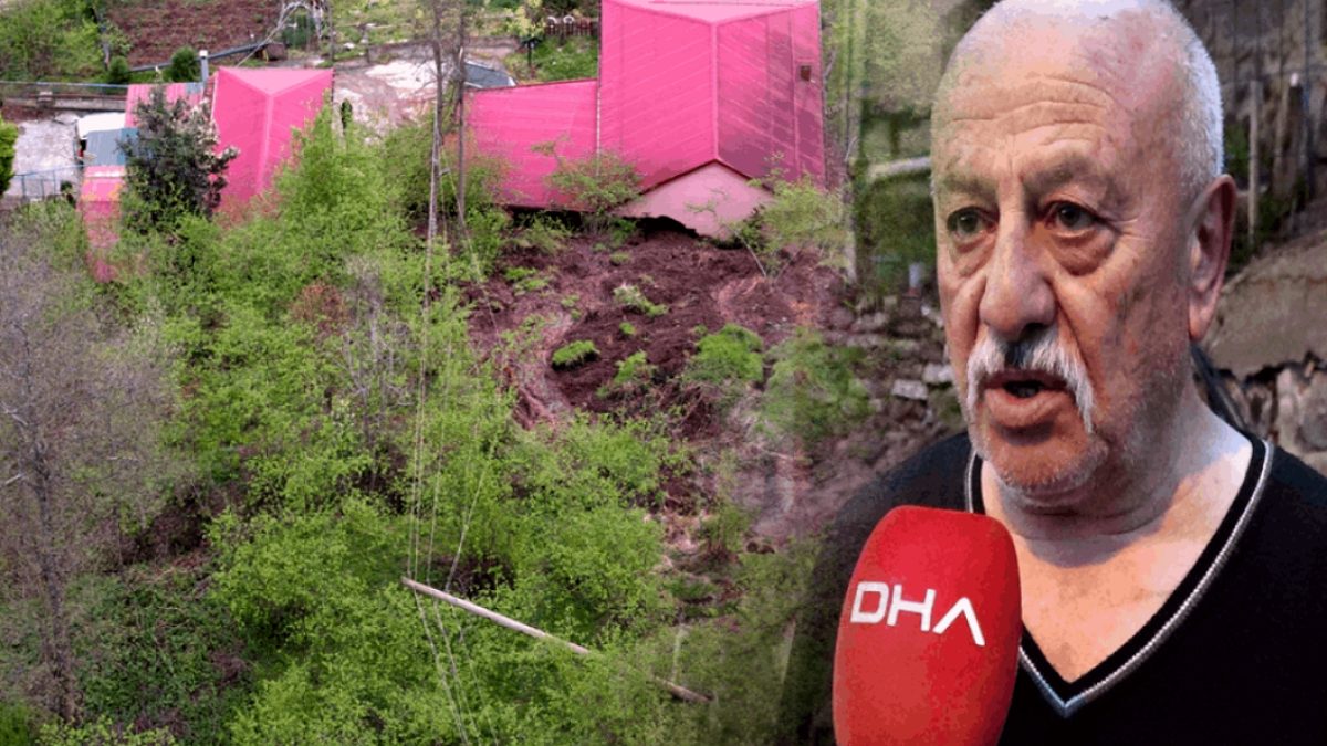 Misafirliğe gitti, heyelandan kurtuldu