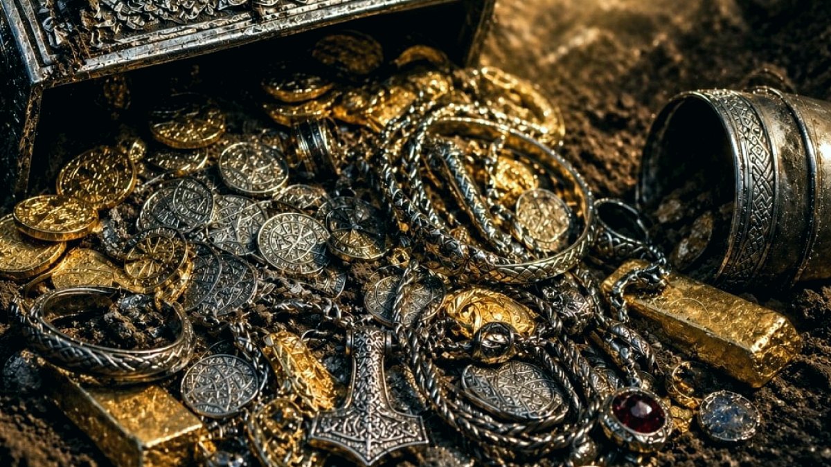 Viking hazinesini tesadüfen buldular: Toprağın altından servet çıktı