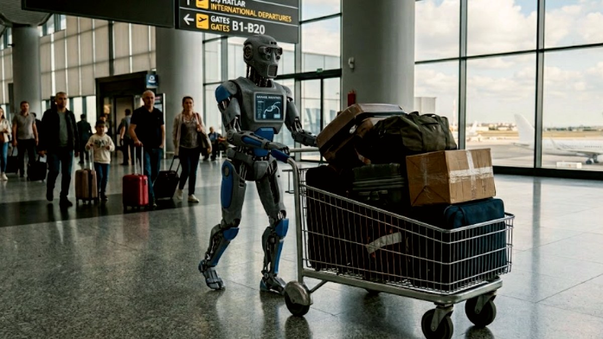 İş yükü artınca robotlara koştular: Havalimanında robot çalışmaya başladı