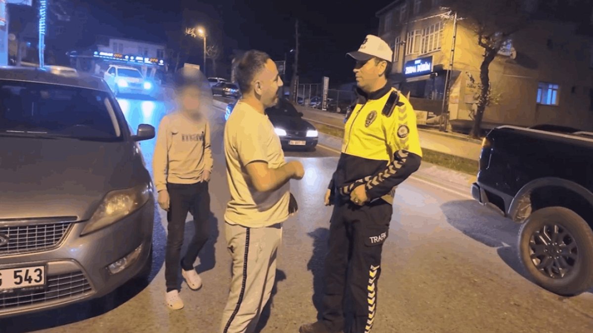 13 yaşındaki çocuk araç kullanırken yakalandı; otomobilin sahibine 40 bin lira ceza!