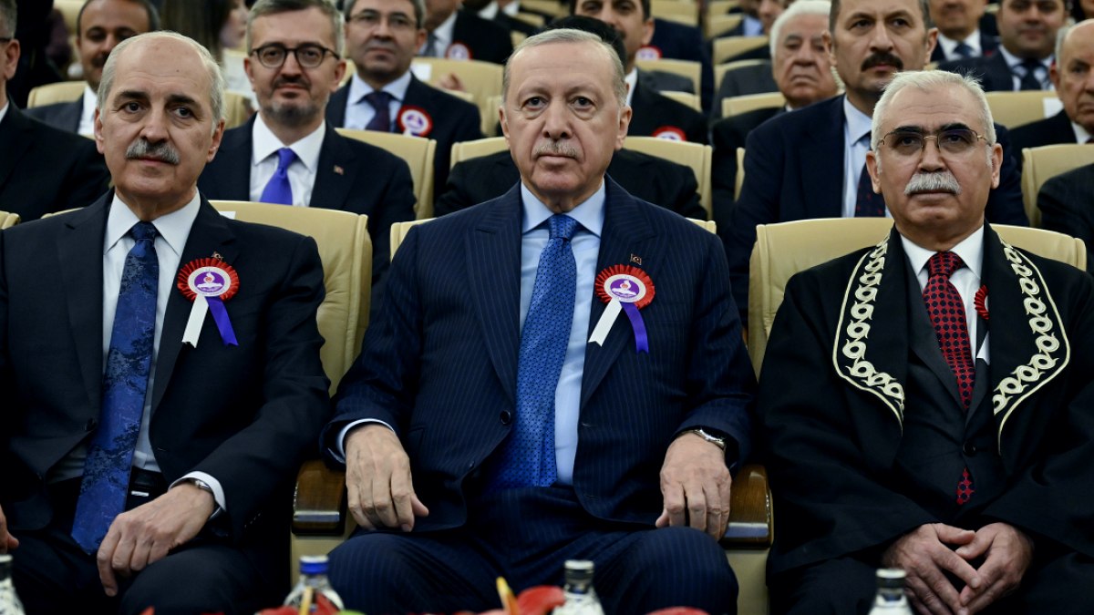AYM Başkanı Özkaya, Erdoğan'ın katıldığı toplantıda böyle konuştu: 'Firavun, Nemrud, Karun helak oldu'