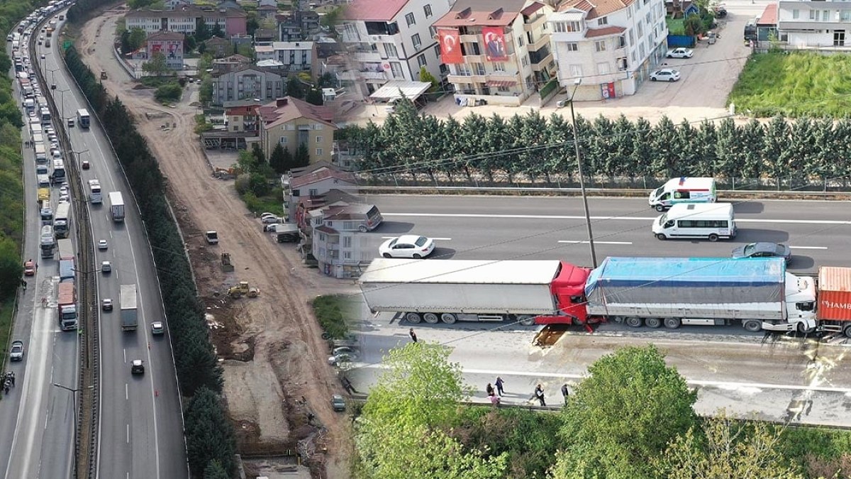 6 TIR zincirleme kazaya karıştı! Uzun araç kuyrukları oluştu