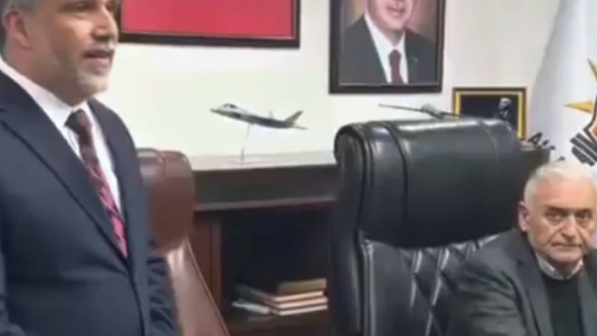 AKP’li başkan  Binali Yıldırım’ı öyle bir övdü ki... Bakışları gündem oldu