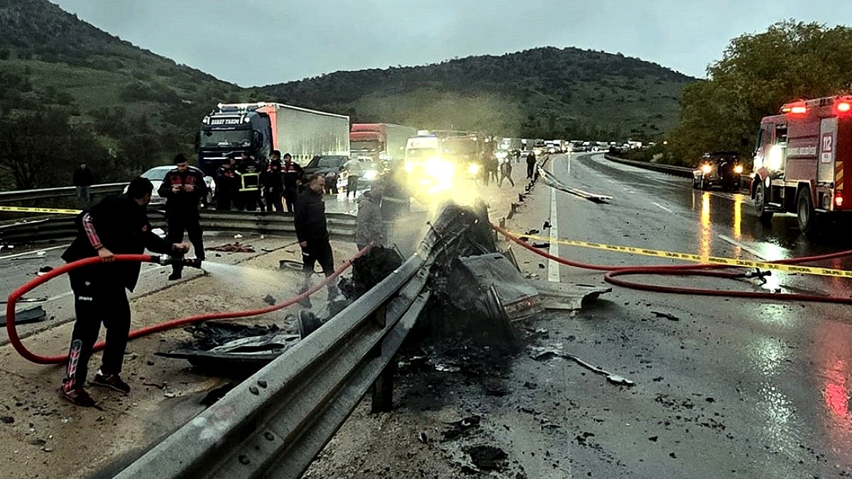 Kaza sonrası araç alev aldı, sürücü hayatını kaybetti