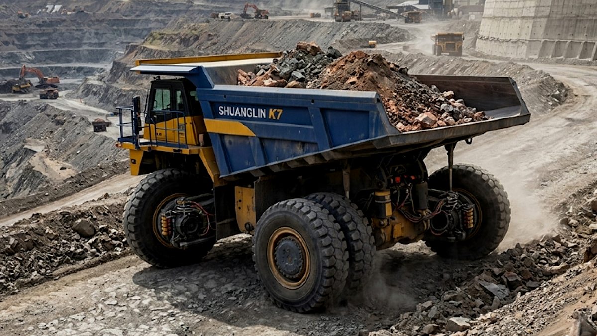 Yengeç gibi hareket edebilen 158 tonluk dev kamyon görücüye çıktı