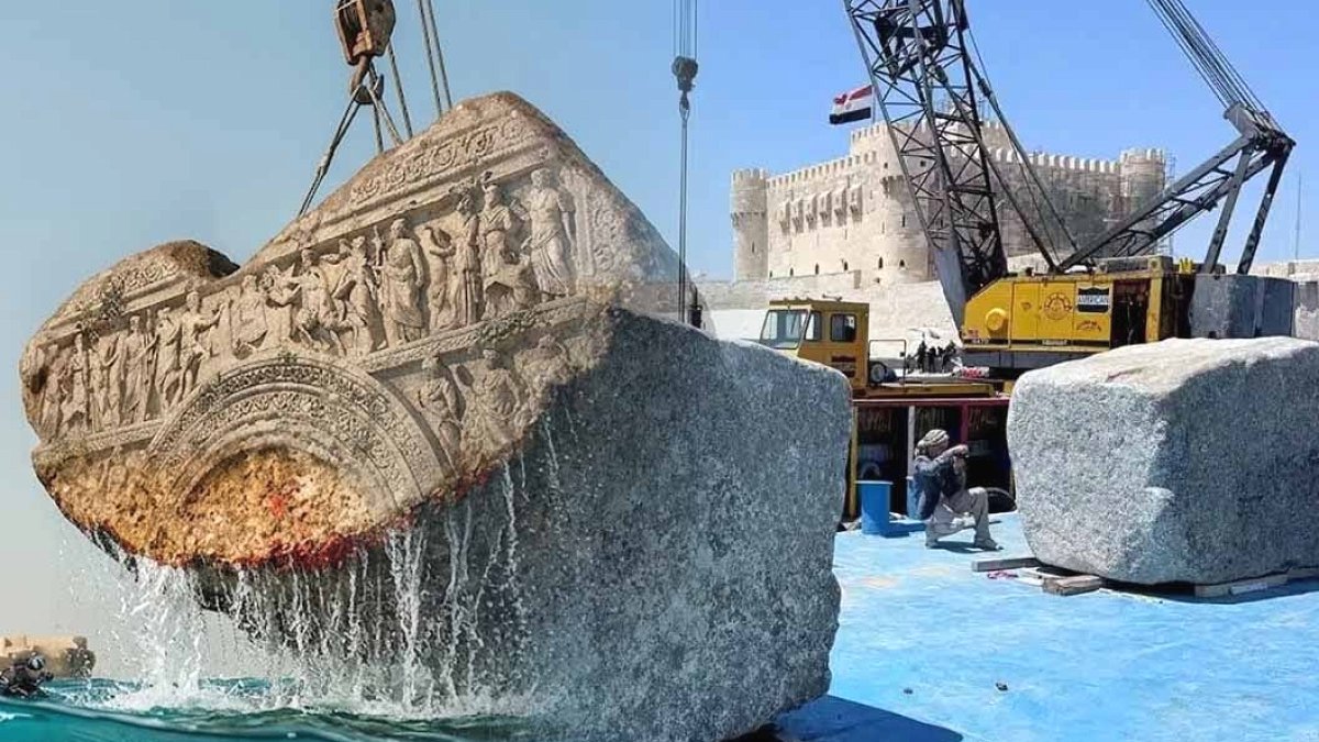 Akdeniz'in dibinde bulunan 80 tonluk devasa taş blokları 'Dünyanın 7 harikasından biri' çıktı