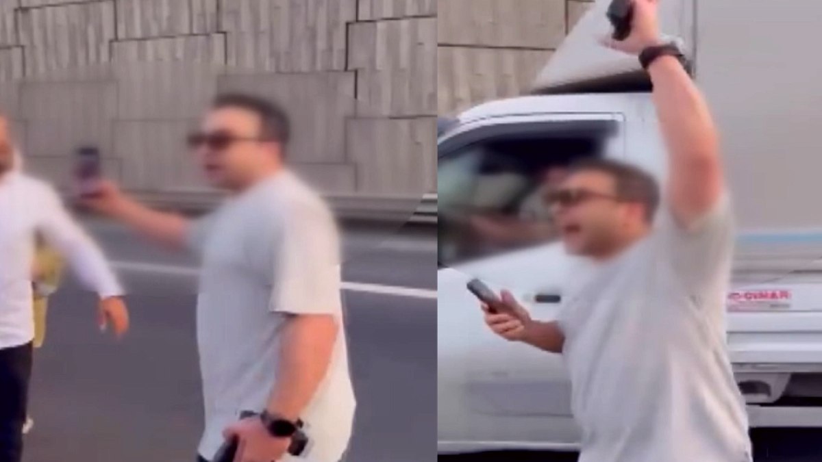 Trafikte tartıştığı aracın önünü kesen polis havaya ateş açtı!