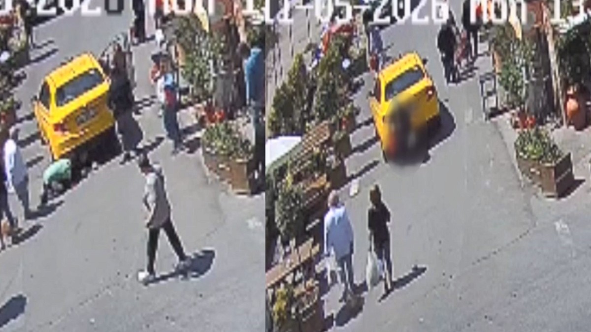 Şişli'de bir kadın geri manevra yapan taksinin altında kaldı