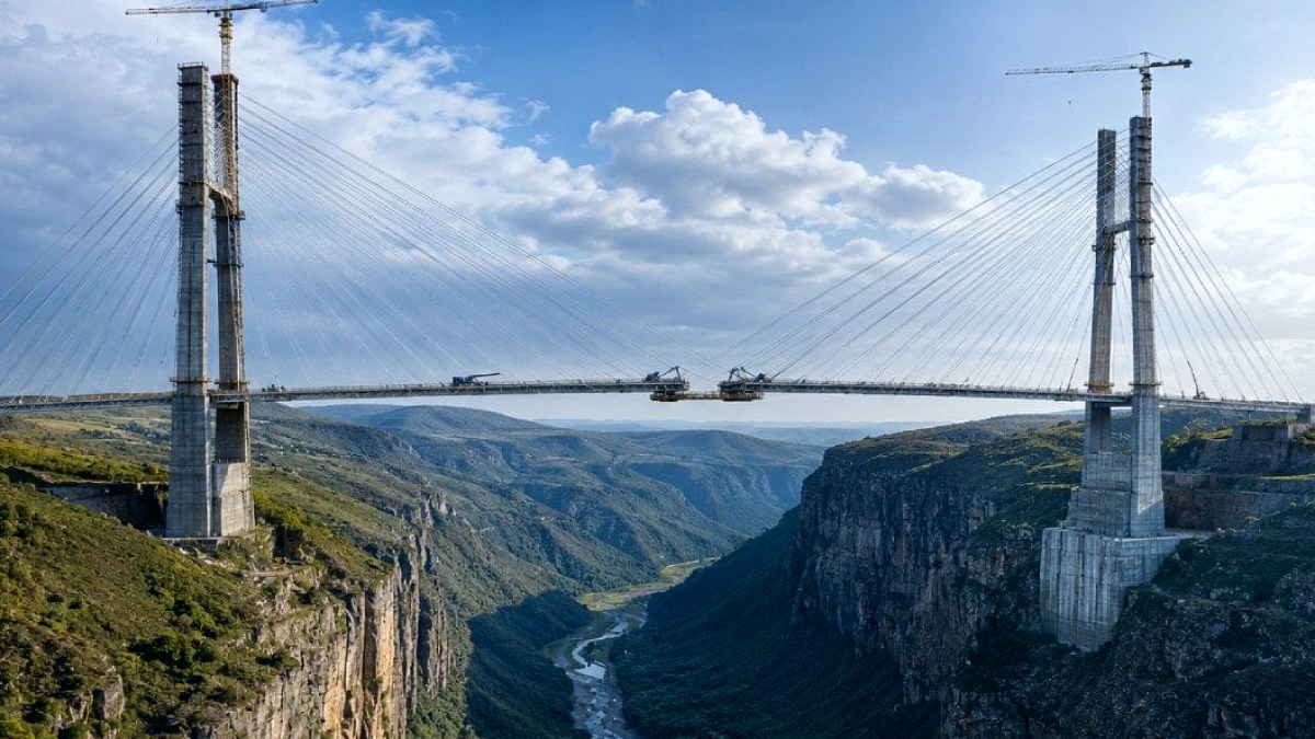 Güney Afrika'da İki Vadiyi Birleştirecek Dev Köprü İnşa Ediliyor