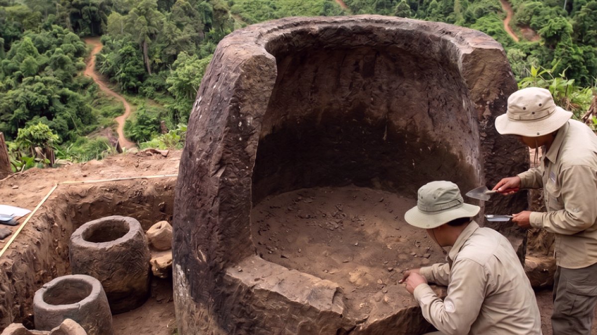Laos'taki Dev Taş Kavanozların Gizemi Çözülüyor: Antik Mezarlar Ortaya Çıktı
