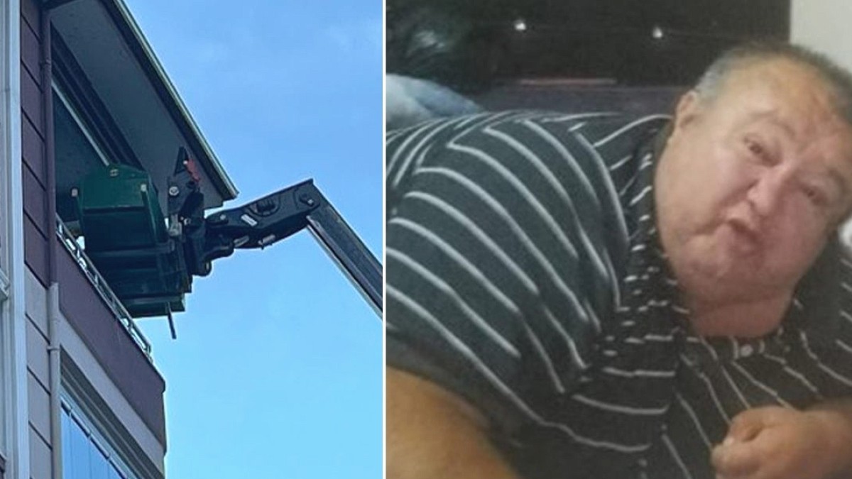 250 Kilo Ağırlığındaki Cenaze Forkliftle Balkondan İndirildi