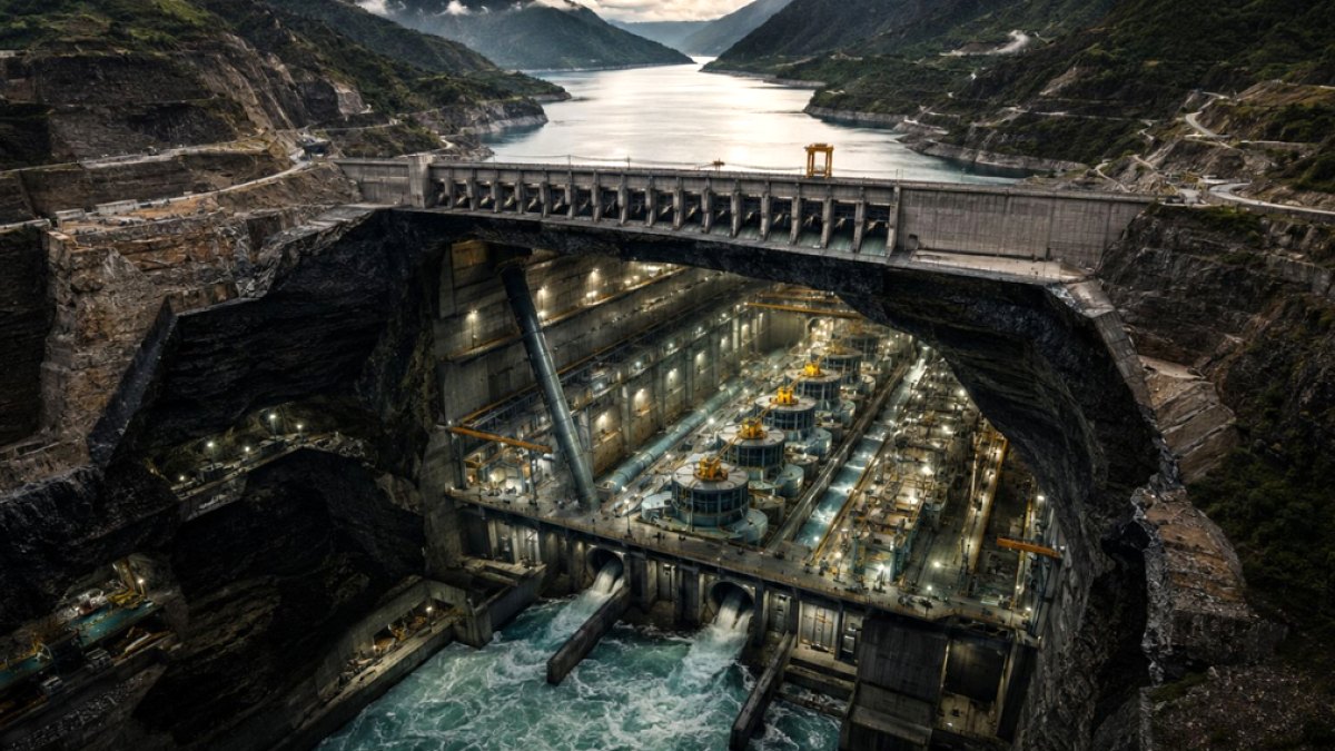 Kolombiya'nın Dev Barajı: Dağın İçine Oyulan 17 Katlı Enerji Santrali