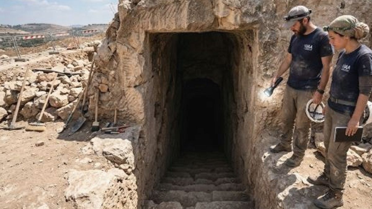 Kudüs'te İnşaat Sahasında Devasa Gizemli Tünel Keşfi