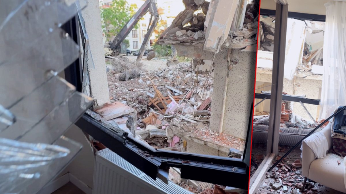 Avcılar'da Yıkım Faciası: Kolon Komşu Binaya Saplandı, Sakinler Panikle Kaçtı