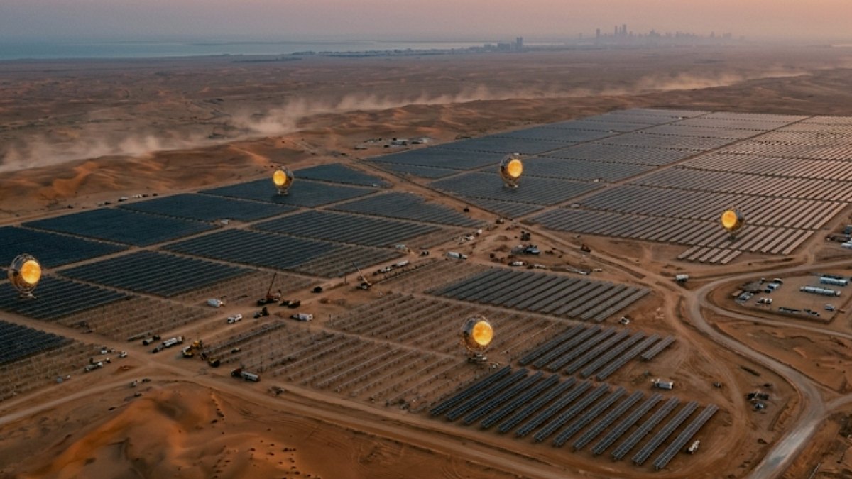 BAE'de Dev Güneş Enerjisi Santrali İnşa Ediliyor: Kesintisiz Enerji Hedefi