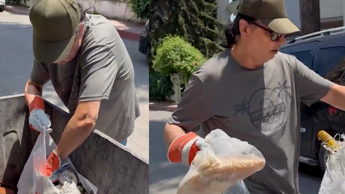 Ünlü Şarkıcı Çelik'ten Şaşırtan Çöp Toplama Girişimi