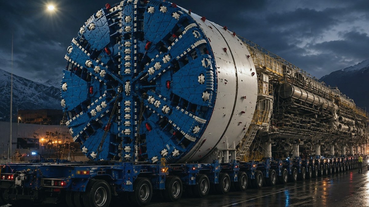 Avustralya'da 137 Tonluk Tünel Makinesi Kasaba Sokaklarından Geçti