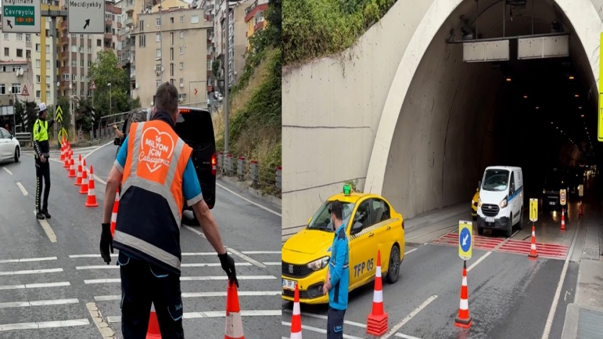 Şişli Bomonti Tünel Çıkışında Kamyonet Devrildi, Trafik Durdu
