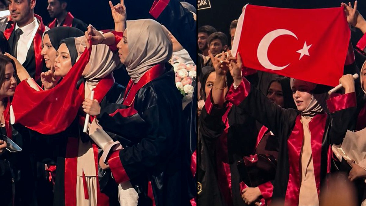 Dicle Üniversitesi'nde Mezuniyet Coşkusu, Bayrak Tepkisiyle Bölündü