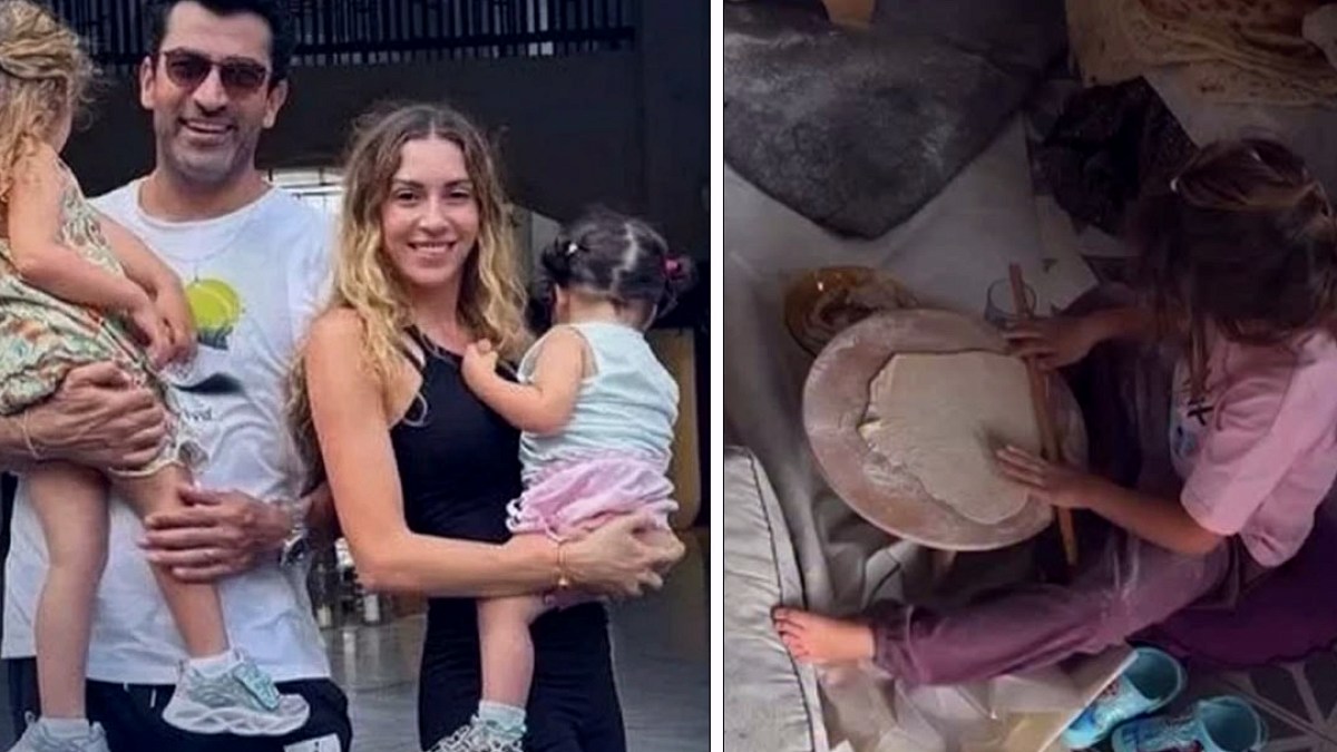 Sinem Kobal ve Kızı Lalin'den Köy Hayatına Sıcak Dokunuş: Yufka Açma Keyfi