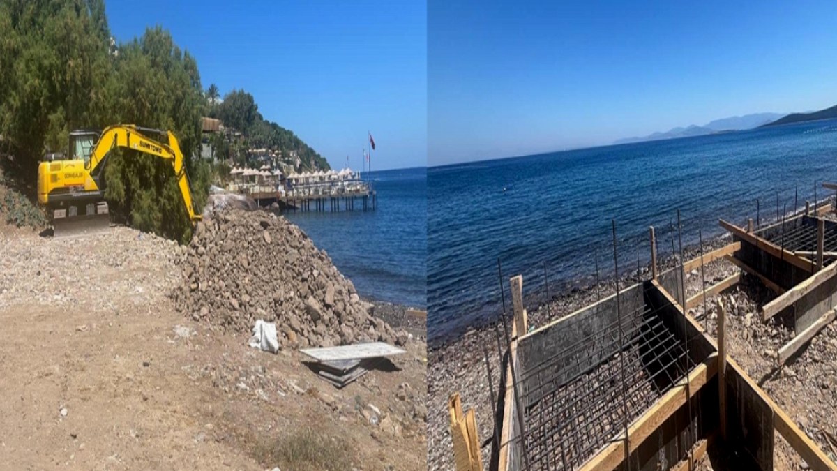 Bodrum Sahilinde Yasa Dışı Beton Dökümüne Ağır Ceza