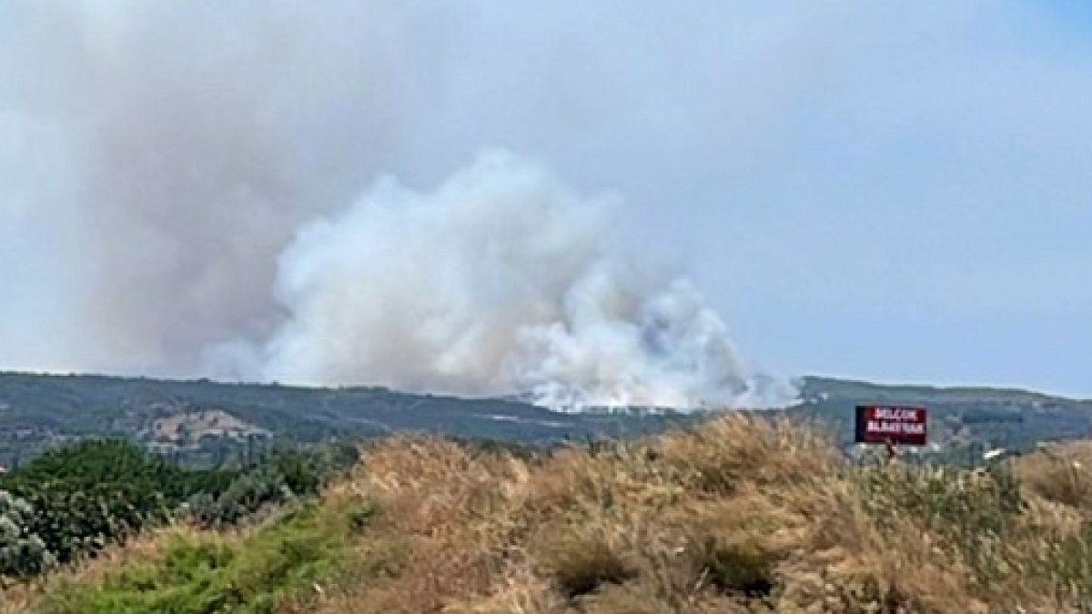 Çeşme'de Korkutan Yangın: Ekipler Alevlerle Savaşta