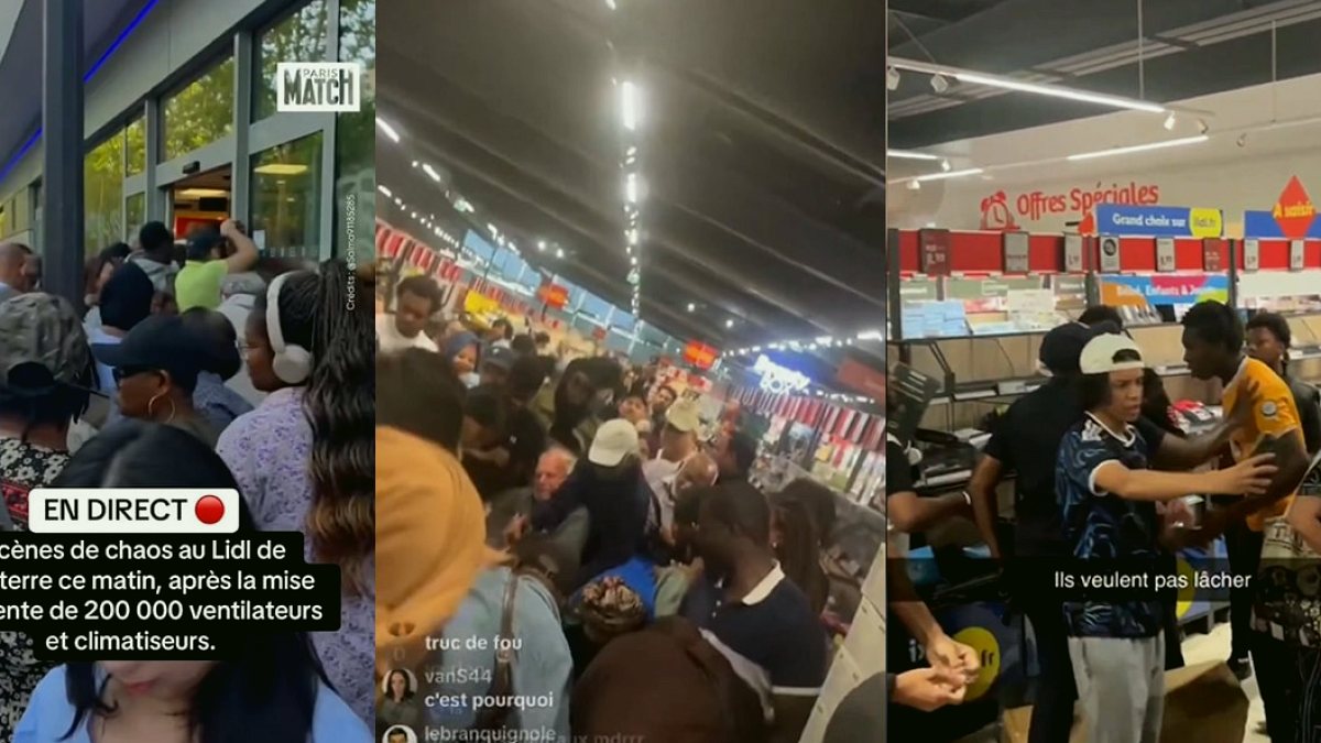 Fransa'da Sıcak Hava İzdihamı: Lidl Önünde Kaos ve Müdahale