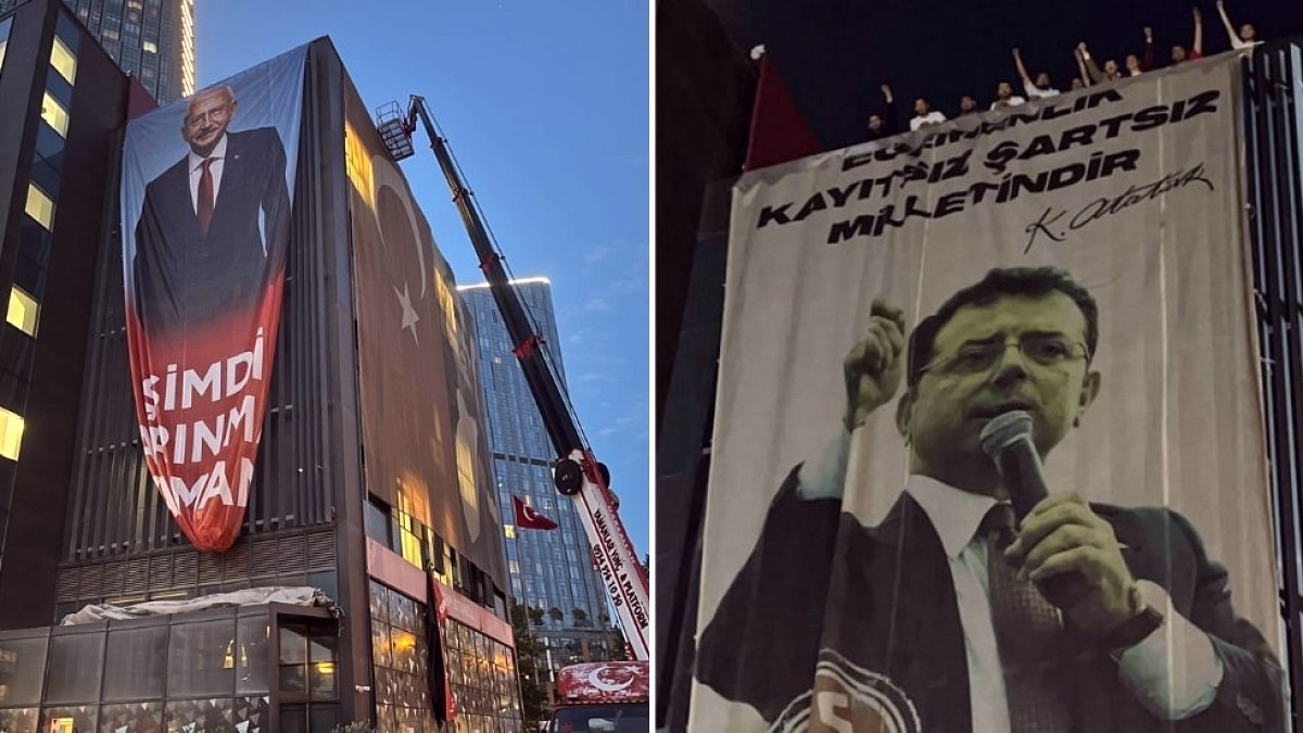 CHP İstanbul İl Başkanlığı'nda İmamoğlu Poster Krizi: Gençler Yeniden Astı