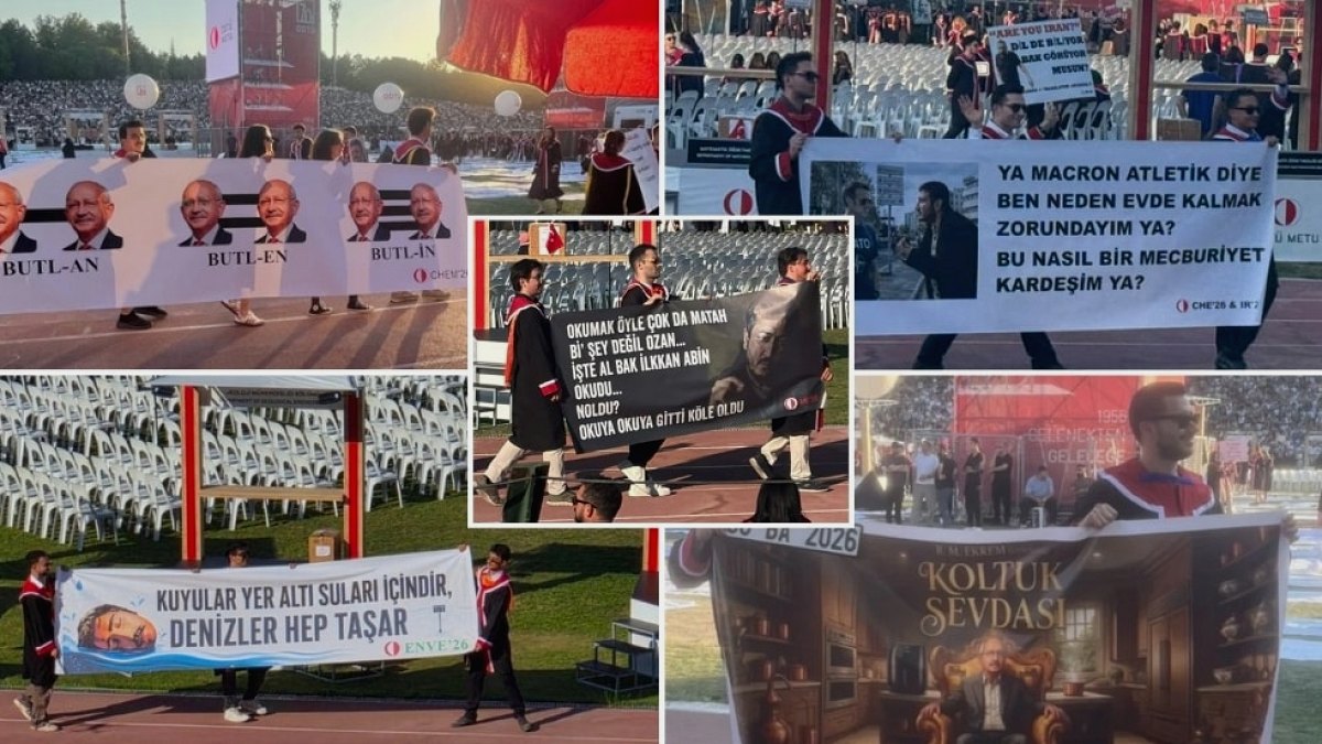 ODTÜ Mezuniyetinde Öğrencilerden Siyasi ve Toplumsal Mesajlar