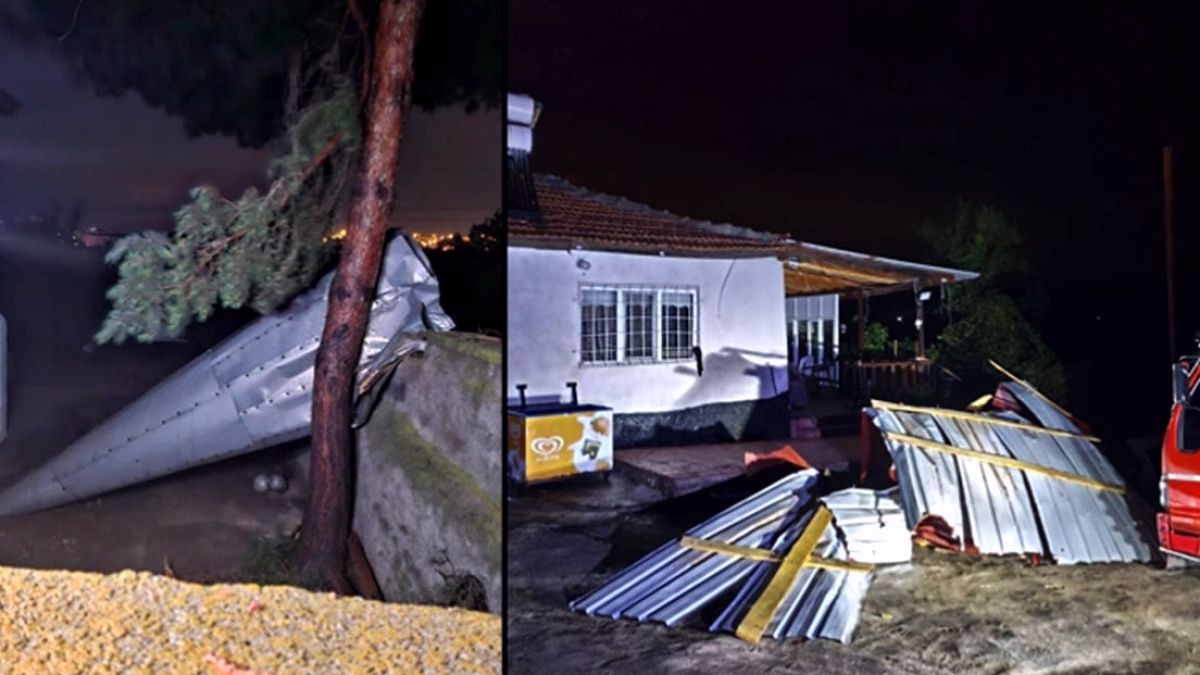 Şiddetli Fırtına Kırıkkale'de Cami Minarelerini Yıktı, Maddi Hasar Oluştu