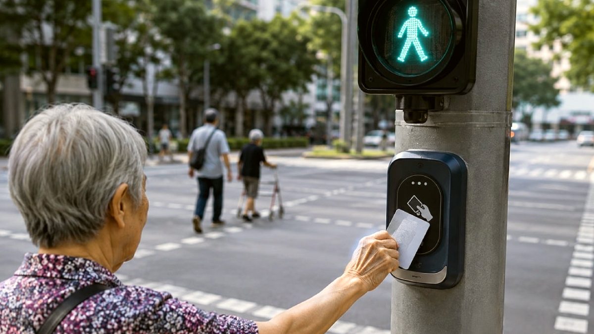 Singapur'da Trafik Işıkları Engellilere Özel Süre Sunuyor