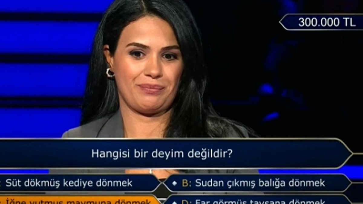 Milyoner'de 300 Bin TL'lik Soru Yarışmacıyı Zorladı: Deyim Olmayan Seçenek Şaşırttı