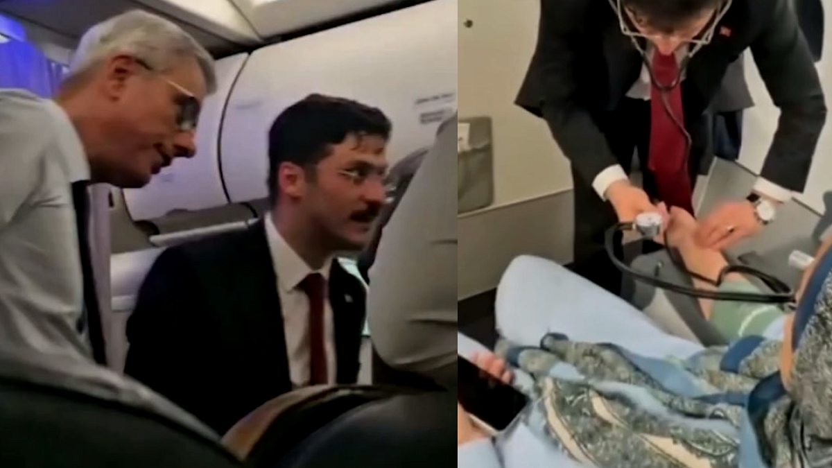 Uçakta Rahatsızlanan Yolcuya Bakan El Attı