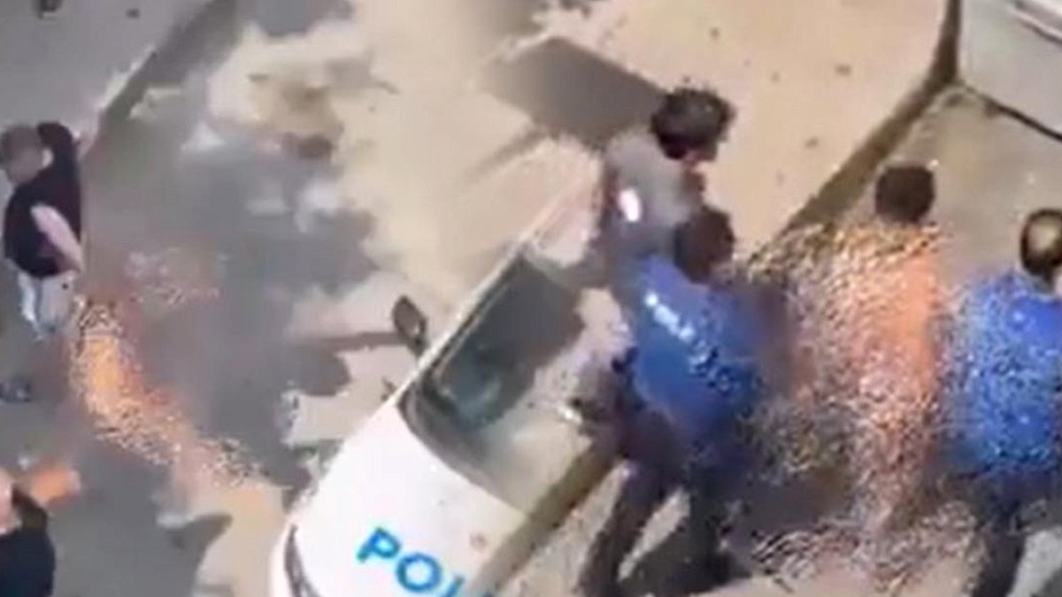 Maltepe'de Şok Eden Görüntüler: Çıplak Şahıs Polise Direndi, Araca Zarar Verdi