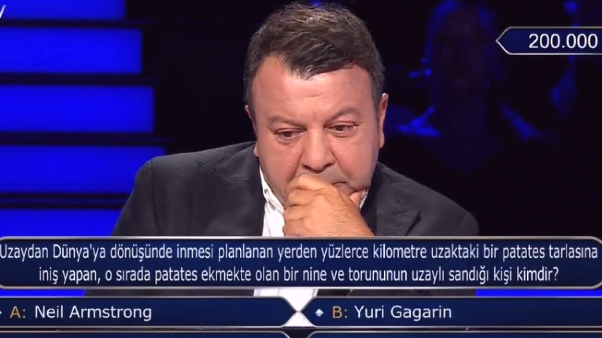 Milyoner'de 200 Bin TL'lik Soru: Yarışmacı Yuri Gagarin Yanıtıyla Kazandı