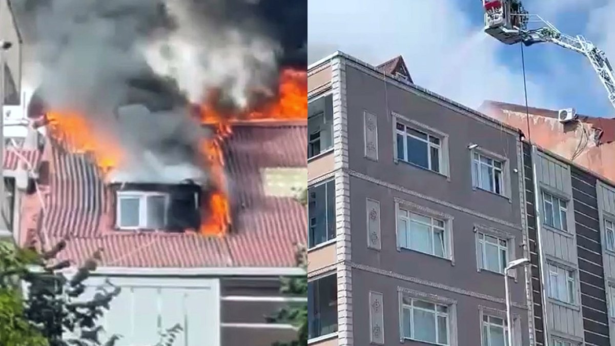 Bayrampaşa'da Çatı Katı Alevlere Teslim Oldu: Ekipler Hızla Müdahale Etti