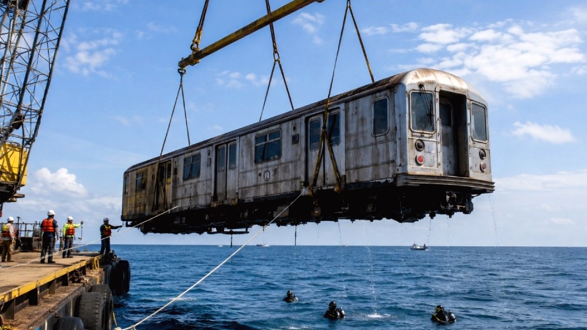 Eski Metro Vagonları Atlantik'te Yapay Resif Oluşturdu