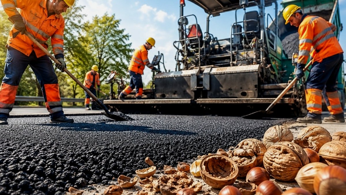 Ceviz ve Fındık Kabukları Asfaltı Güçlendiriyor: Yeni Nesil Yol Teknolojisi