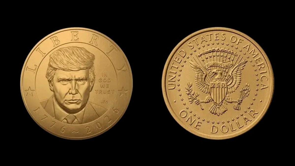 Trump Portresiyle Süslenen 1 Dolarlık Madeni Para Piyasada