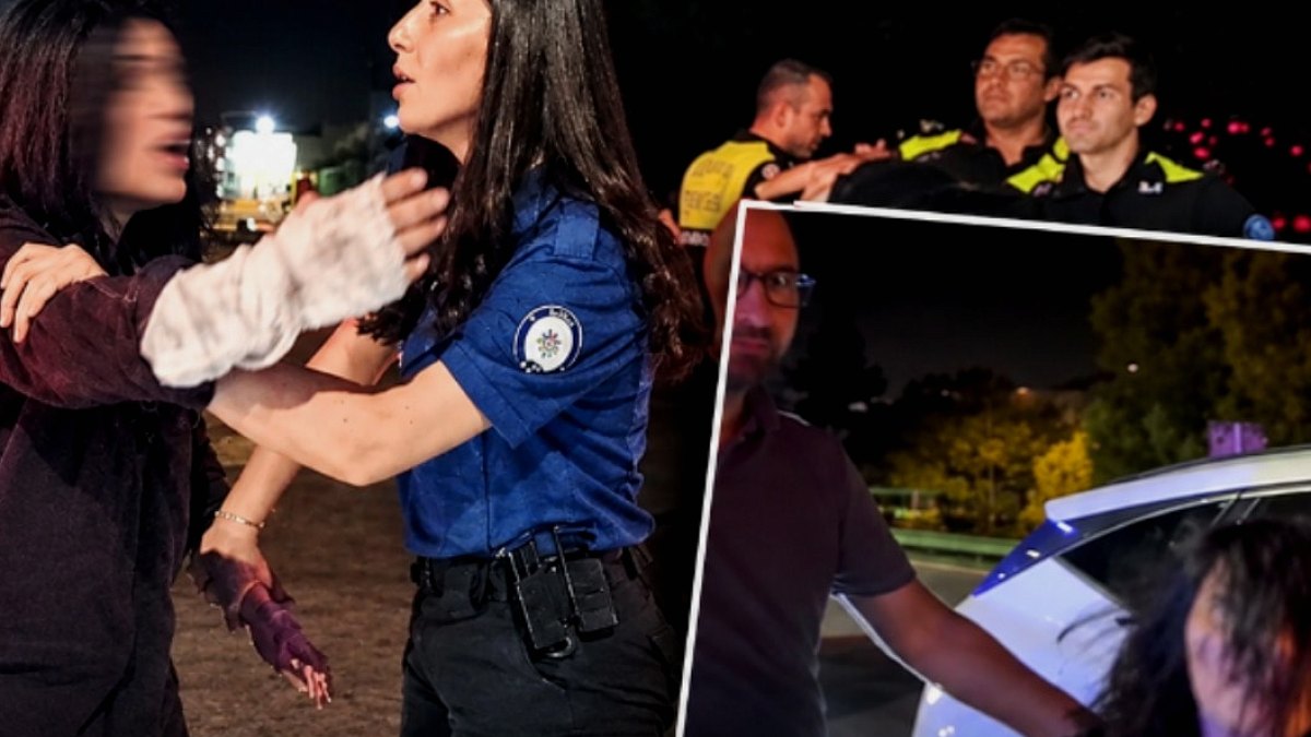Ters Yönde Gidip Polise Saldıran Kadın Gazetecilere Tükürdü
