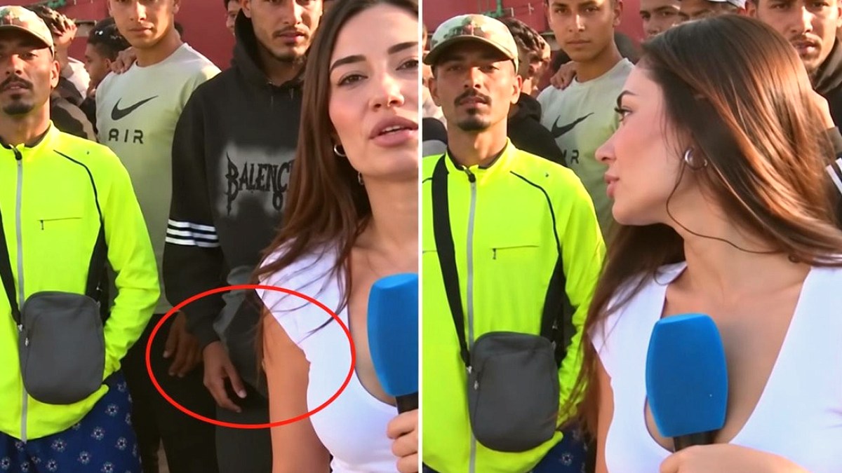 Canlı Yayında Tacize Uğrayan İspanyol Muhabir Sükunetini Korudu