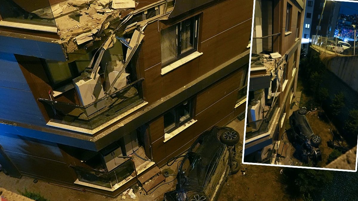 Alibeyköy'de Akılalmaz Kaza: Otomobil Üçüncü Kattan Düştü