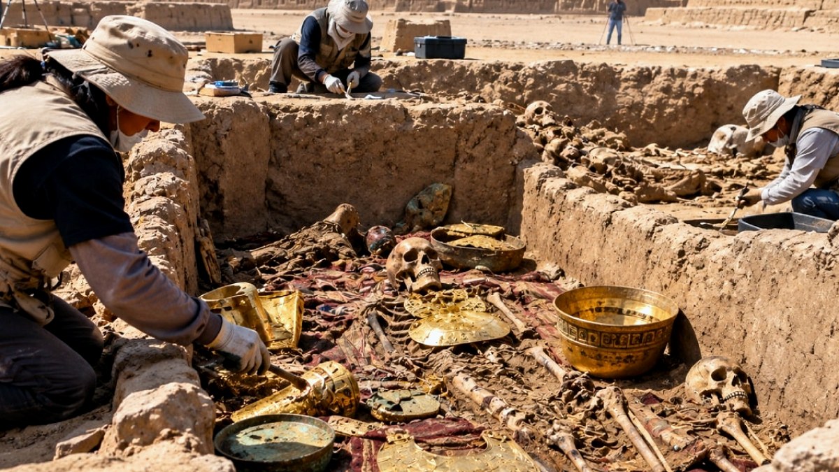 Peru'da 600 Yıllık Mezar Bulundu: Altın ve İnsan Kalıntıları Şaşırttı