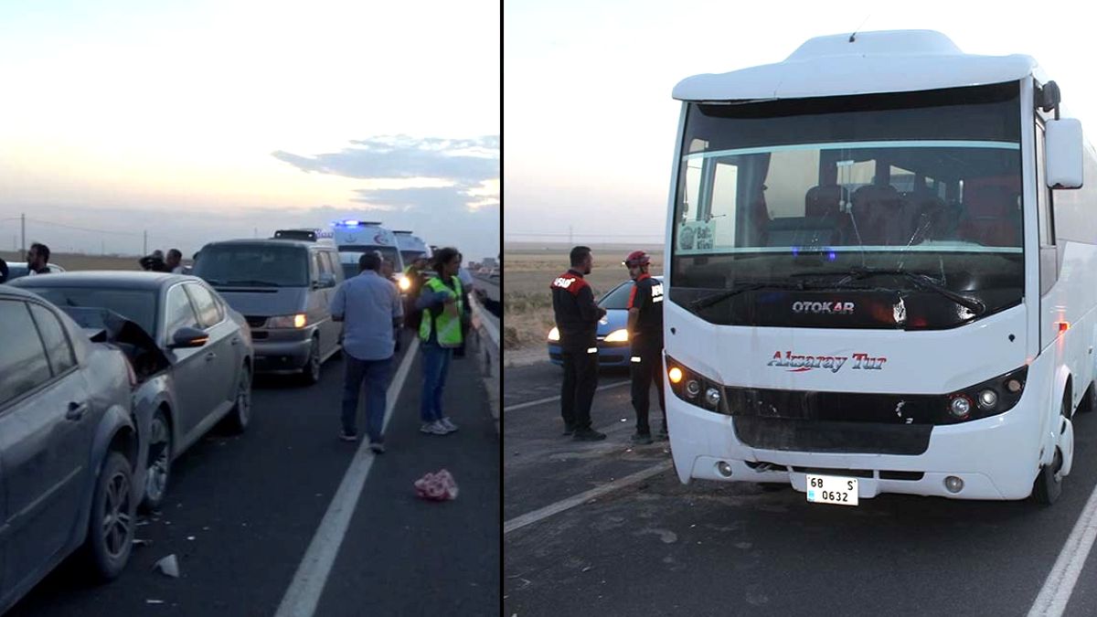Kum Fırtınası Görüşü Sıfırladı: Zincirleme Kaza 16 Yaralı